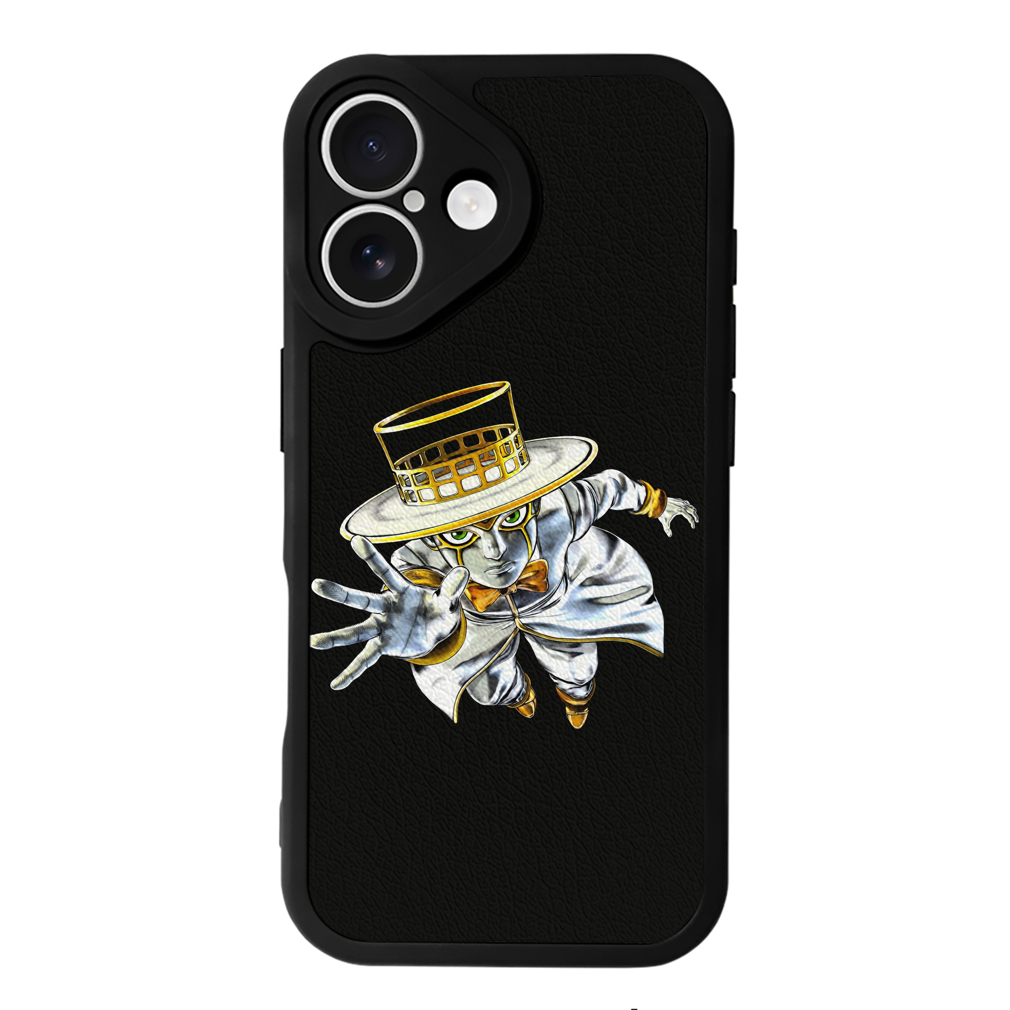 （画像用） ジョジョの奇妙な冒険 岸辺 露伴（きしべ ろはん） JoJo's Bizarre Adventure Rohan Kishibe 【iPhone 16シリーズ対応】シリコンスマホケース（レザー調） 材質：シリコン